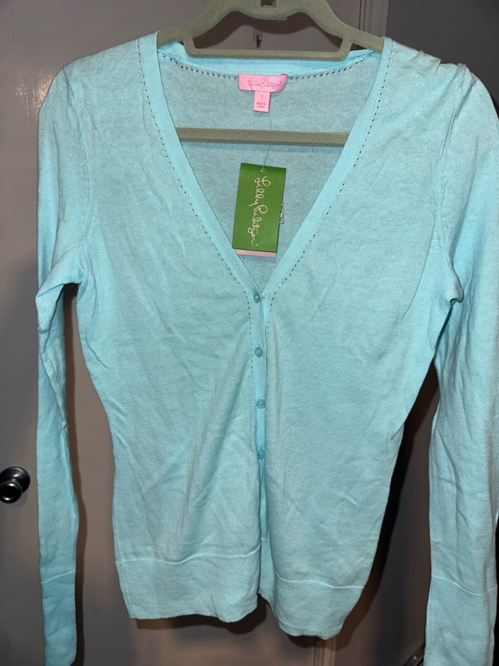 Lilly Pulitzer Paley V-neck Cardigan in Skye Blue